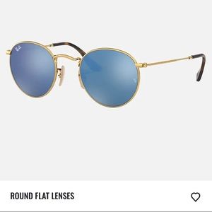 Ray Ban- Round Flat Lenses Gradient Flash + Gold